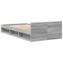Cama con cajón madera ingeniería gris Sonoma 100x200 cm de vidaXL, Camas y somieres - Ref: Foro24-3280795, Precio: 137,30 €, ...