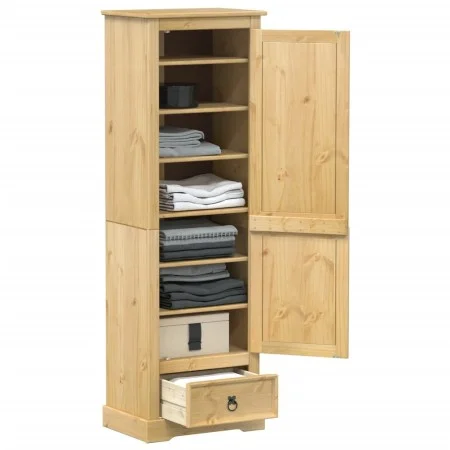Armario Corona madera maciza de pino 55x38x170 cm de vidaXL, Armarios roperos - Ref: Foro24-4002767, Precio: 200,74 €, Descue...