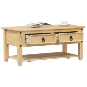 Corona coffee table with drawers solid pine wood 100x48x45 cm by vidaXL, Coffee table - Ref: Foro24-4002773, Price: 120,12 €,...