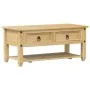 Mesa de centro cajones Corona madera maciza pino 100x48x45 cm de vidaXL, Mesas de centro - Ref: Foro24-4002773, Precio: 120,1...