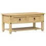 Mesa de centro cajones Corona madera maciza pino 100x48x45 cm de vidaXL, Mesas de centro - Ref: Foro24-4002773, Precio: 120,1...