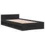 Cama con cajón madera de ingeniería negra 75x190 cm de vidaXL, Camas y somieres - Ref: Foro24-3280805, Precio: 120,61 €, Desc...