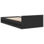 Cama con cajón madera de ingeniería negra 75x190 cm de vidaXL, Camas y somieres - Ref: Foro24-3280805, Precio: 120,61 €, Desc...