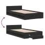 Cama con cajón madera de ingeniería negra 75x190 cm de vidaXL, Camas y somieres - Ref: Foro24-3280805, Precio: 120,61 €, Desc...