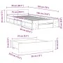 Cama con cajón madera de ingeniería negra 75x190 cm de vidaXL, Camas y somieres - Ref: Foro24-3280805, Precio: 120,61 €, Desc...