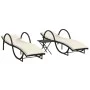 Tumbonas con mesita 2 unidades ratán sintético negro by vidaXL, Loungers - Ref: Foro24-368263, Price: 262,23 €, Discount: %