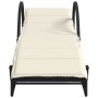 Tumbonas con mesita 2 unidades ratán sintético negro de vidaXL, Tumbonas - Ref: Foro24-368263, Precio: 266,30 €, Descuento: %