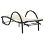 Tumbonas con mesita 2 unidades ratán sintético negro de vidaXL, Tumbonas - Ref: Foro24-368263, Precio: 266,30 €, Descuento: %