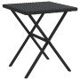 Tumbonas con mesita 2 unidades ratán sintético negro de vidaXL, Tumbonas - Ref: Foro24-368263, Precio: 266,30 €, Descuento: %