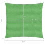 Toldo de vela HDPE verde claro 160 g/m² 3x3 m de vidaXL, Sombrillas - Ref: Foro24-311274, Precio: 28,18 €, Descuento: %