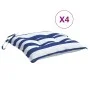 Cojines de silla 4 uds tela a rayas azul y blanco 40x40x7 cm de vidaXL, Cojines para sillas y sofás - Ref: Foro24-361487, Pre...