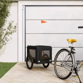 Pet Bicycle Trailer Iron Oxford Cloth Black by vidaXL, pet strollers - Ref: Foro24-93926, Price: 113,11 €, Discount: %