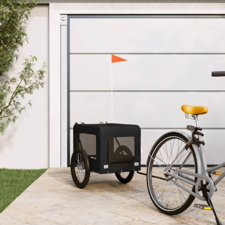 Remolque de bicicleta mascotas hierro tela Oxford negro de vidaXL, Cochecitos para mascotas - Ref: Foro24-93926, Precio: 115,...
