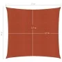 Toldo de vela HDPE terracota 160 g/m² 3x3 m de vidaXL, Sombrillas - Ref: Foro24-311329, Precio: 27,48 €, Descuento: %