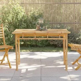 Mesa de comedor de jardín bambú 110x55x75 cm de vidaXL, Mesas de jardín - Ref: Foro24-368031, Precio: 103,19 €, Descuento: %