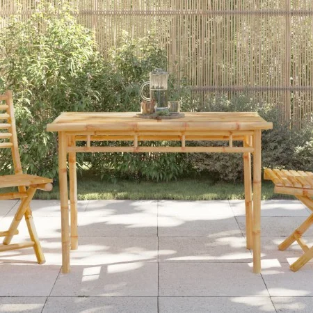 Mesa de comedor de jardín bambú 110x55x75 cm de vidaXL, Mesas de jardín - Ref: Foro24-368031, Precio: 103,19 €, Descuento: %