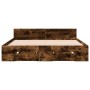 Cama con cajones madera de ingeniería roble ahumado 120x200 cm de vidaXL, Camas y somieres - Ref: Foro24-3280759, Precio: 152...