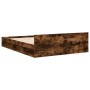 Cama con cajones madera de ingeniería roble ahumado 135x190 cm de vidaXL, Camas y somieres - Ref: Foro24-3280773, Precio: 156...