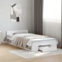 Cama con cajón madera de ingeniería blanco 100x200 cm de vidaXL, Camas y somieres - Ref: Foro24-3280790, Precio: 138,86 €, De...