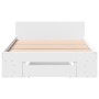 Cama con cajón madera de ingeniería blanco 100x200 cm de vidaXL, Camas y somieres - Ref: Foro24-3280790, Precio: 138,86 €, De...