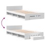 Cama con cajón madera de ingeniería blanco 100x200 cm de vidaXL, Camas y somieres - Ref: Foro24-3280790, Precio: 138,86 €, De...