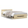 Cama con cajón madera ingeniería roble Sonoma 90x200 cm de vidaXL, Camas y somieres - Ref: Foro24-3280799, Precio: 130,83 €, ...