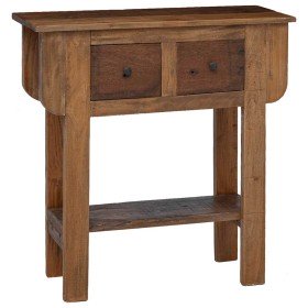 Mesa consola de madera reciclada mixta 80x35x80 cm en Mesas auxiliares | Comprar online en Foru.es