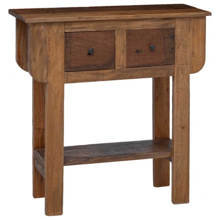 Mesa consola de madera reciclada mixta 80x35x80 cm en Mesas auxiliares | Comprar online en Foru.es