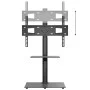 Mueble de TV de esquina 2 niveles para 32-65 pulgadas negro de vidaXL, Soportes para monitores y televisor - Ref: Foro24-3795...