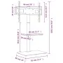 Mueble de TV de esquina 2 niveles para 32-65 pulgadas negro de vidaXL, Soportes para monitores y televisor - Ref: Foro24-3795...