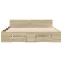 Cama con cajones madera ingeniería roble Sonoma 135x190 cm de vidaXL, Camas y somieres - Ref: Foro24-3280771, Precio: 149,85 ...