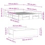 Cama con cajones madera ingeniería roble Sonoma 135x190 cm de vidaXL, Camas y somieres - Ref: Foro24-3280771, Precio: 149,85 ...