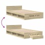 Cama con cajón madera ingeniería roble Sonoma 100x200 cm de vidaXL, Camas y somieres - Ref: Foro24-3280792, Precio: 132,76 €,...