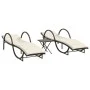Sun loungers with table 2 units brown synthetic rattan by vidaXL, Loungers - Ref: Foro24-368264, Price: 297,51 €, Discount: %
