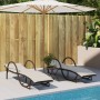 Tumbonas con mesita 2 unidades ratán sintético marrón de vidaXL, Tumbonas - Ref: Foro24-368264, Precio: 275,46 €, Descuento: %