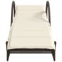 Tumbonas con mesita 2 unidades ratán sintético marrón de vidaXL, Tumbonas - Ref: Foro24-368264, Precio: 275,46 €, Descuento: %