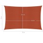 Toldo de vela HDPE terracota 160 g/m² 6x8 m de vidaXL, Sombrillas - Ref: Foro24-311360, Precio: 90,11 €, Descuento: %