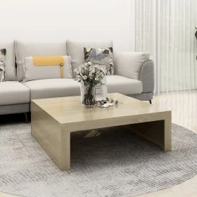 Mesa de centro madera contrachapada roble Sonoma 100x100x35 cm de vidaXL, Mesas de centro - Ref: Foro24-808570, Precio: 61,61...
