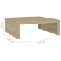 Mesa de centro madera contrachapada roble Sonoma 100x100x35 cm de vidaXL, Mesas de centro - Ref: Foro24-808570, Precio: 62,36...