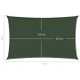 Toldo de vela verde oscuro HDPE 160 g/m² 4x7 m de vidaXL, Sombrillas - Ref: Foro24-311465, Precio: 60,66 €, Descuento: %