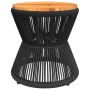 Mesa de centro base de alambre madera acacia negro Ø 45x44 cm de vidaXL, Mesas de jardín - Ref: Foro24-365637, Precio: 90,41 ...