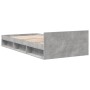 Cama con cajón madera ingeniería gris hormigón 100x200 cm de vidaXL, Camas y somieres - Ref: Foro24-3280793, Precio: 133,29 €...