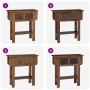 Mesa consola de madera reciclada mixta 80x35x80 cm en Mesas auxiliares | Comprar online en Foru.es