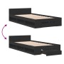 Cama con cajón madera de ingeniería negra 90x200 cm de vidaXL, Camas y somieres - Ref: Foro24-3280798, Precio: 134,88 €, Desc...