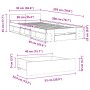 Cama con cajón madera de ingeniería negra 90x200 cm de vidaXL, Camas y somieres - Ref: Foro24-3280798, Precio: 134,88 €, Desc...