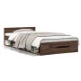 Cama con cajón madera de ingeniería marrón roble 90x200 cm de vidaXL, Camas y somieres - Ref: Foro24-3280803, Precio: 134,76 ...
