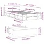 Cama con cajón madera de ingeniería marrón roble 90x200 cm de vidaXL, Camas y somieres - Ref: Foro24-3280803, Precio: 134,76 ...