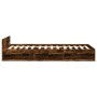 Cama con cajón madera de ingeniería roble ahumado 90x200 cm de vidaXL, Camas y somieres - Ref: Foro24-3280801, Precio: 133,18...