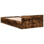 Cama con cajón madera de ingeniería roble ahumado 90x200 cm de vidaXL, Camas y somieres - Ref: Foro24-3280801, Precio: 133,18...
