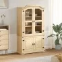 Corona solid pine wood display cabinet 103.5x42x180 cm by vidaXL, Sideboards - Ref: Foro24-4002777, Price: 342,08 €, Discount: %
